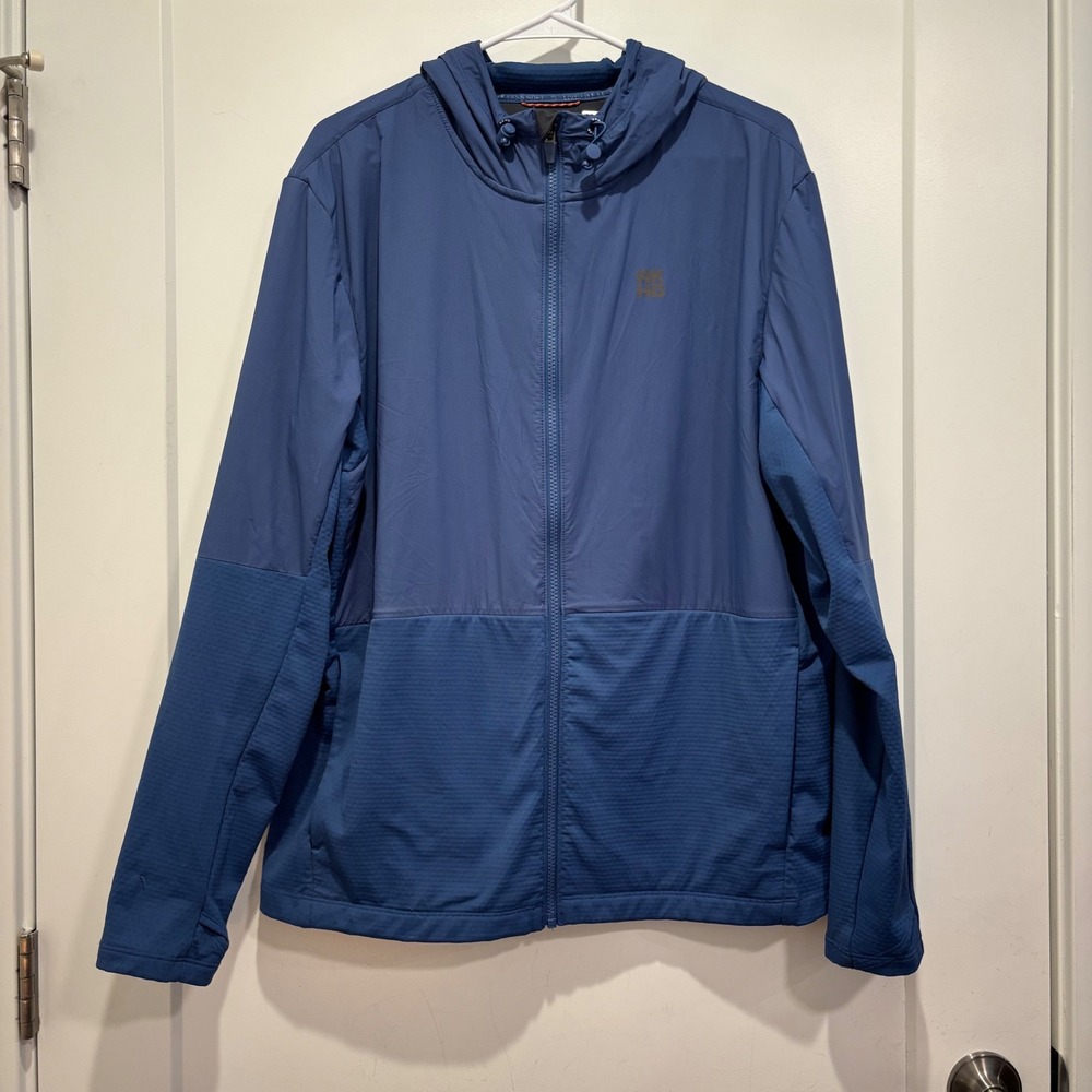 Alaskan Hardgear Duluth Trading Co Mens Blue Hooded Full‎ Zip Jacket Size Medium